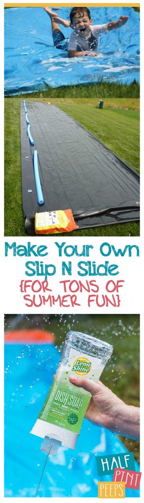Make Your Own Slip N Slide {For Tons of Summer Fun} | DIY Slip N Slide, Slip N Slide Summer Projects, Make Your Own Slip N Slide, DIY Projects for Kids, Kid Stuff, Projects for Kids, Summer Projects for Kids, Summer Break Activities