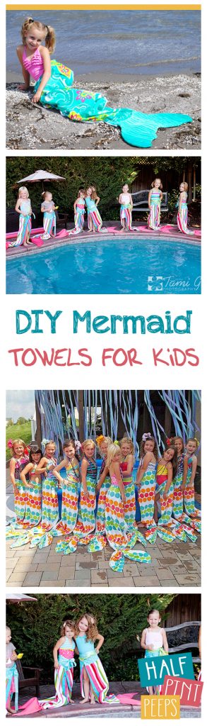 DIY Mermaid Towels for Kids | Half Pint Peeps