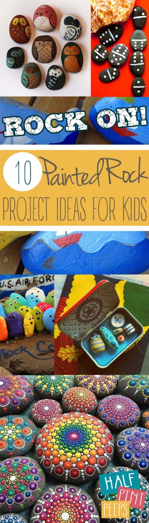Rock On! 10 Painted Rock Project Ideas For Kids| Painted Rock Projects, How to Paint a Rock, Painting Rocks, Craft Projects for Kids, Crafts for Kids, Summer Crafts for Kids, Popular Pin