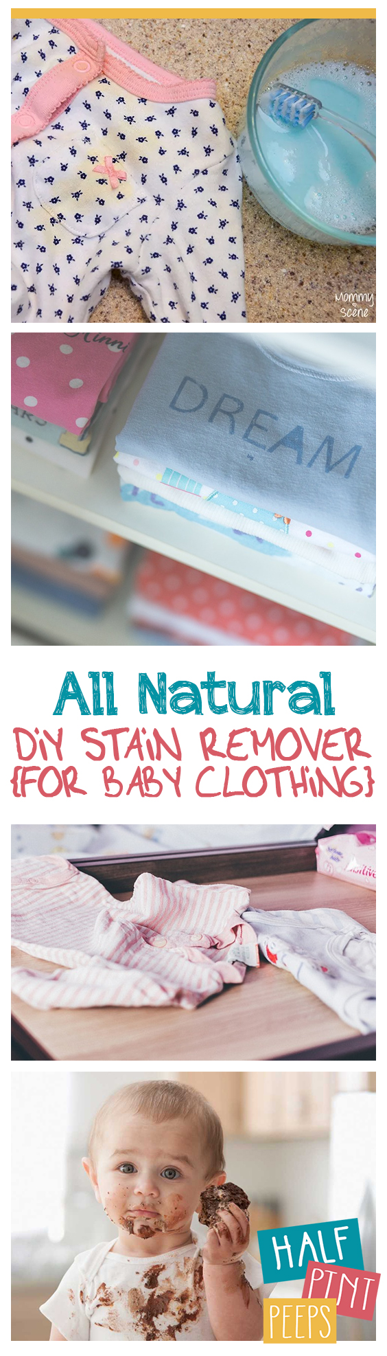 All Natural DIY Stain Remover {For Baby Clothing} Half Pint Peeps