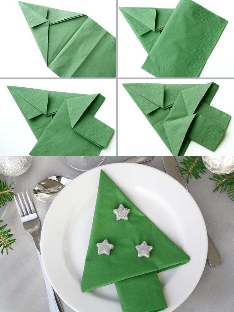 Christmas tree paper napkins