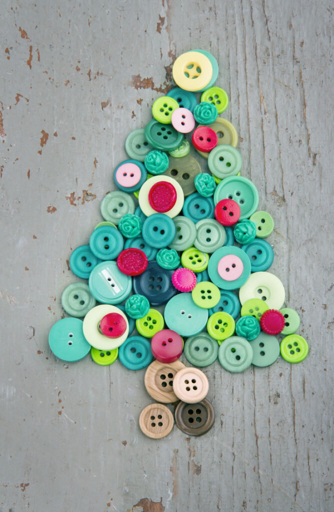 Button Christmas Tree Crafts