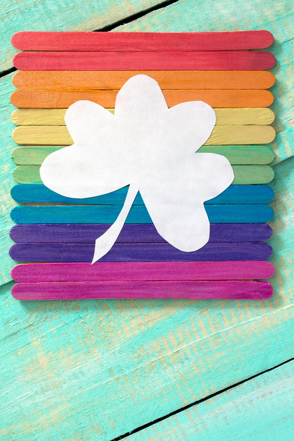 Whether you take these craft ideas to a party or just have fun with them at home, the kids will love these St. Patrick's Day crafts for kids. This rainbow shamrock is something they'll love to take home and put up in their room. 