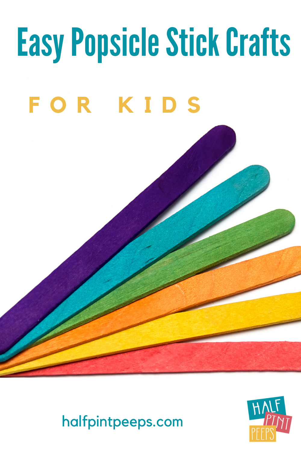 Sit down with kids for a few hours of fun with these easy popsicle crafts. Kids love to make things and popsicle sticks are great for decorating with paint, added paper to create designs and more. Read this post for more kids craft ideas. #craftsforkids #funkidcrafts #halfpintpeepsblog