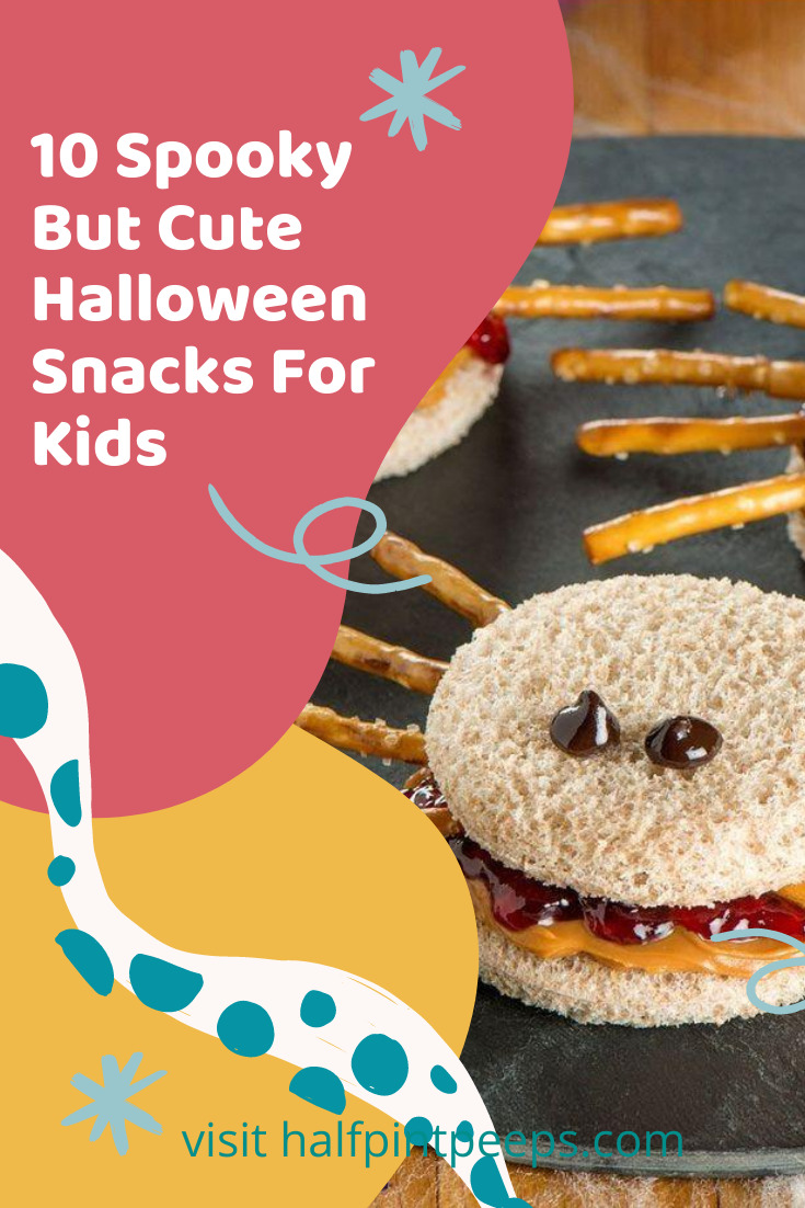 Mummys, spiders and Frankenstein in your snacks? Must be Halloween and you won't want to miss these fun Halloween snacks! #halfpintpeepsblog #kidssnacks #halloween